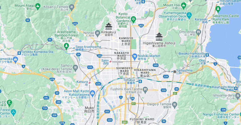 Kyoto city map